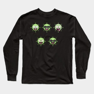 Funny Corona Virus Characters Long Sleeve T-Shirt